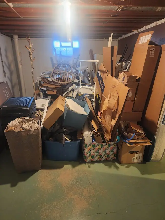 Roll-off dumpster container at job site for Construction Dumpster Rental in Conshohocken